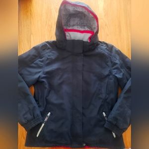 Snow Jacket Woman Size XXL Black Mountain, Black & Pink